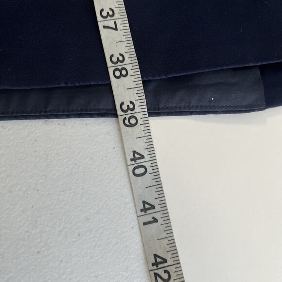 J.Crew Sheath Dress Women 12 Navy Blue Cotton Stretch V-Neck Minimalist Capsule - Picture 10 of 10